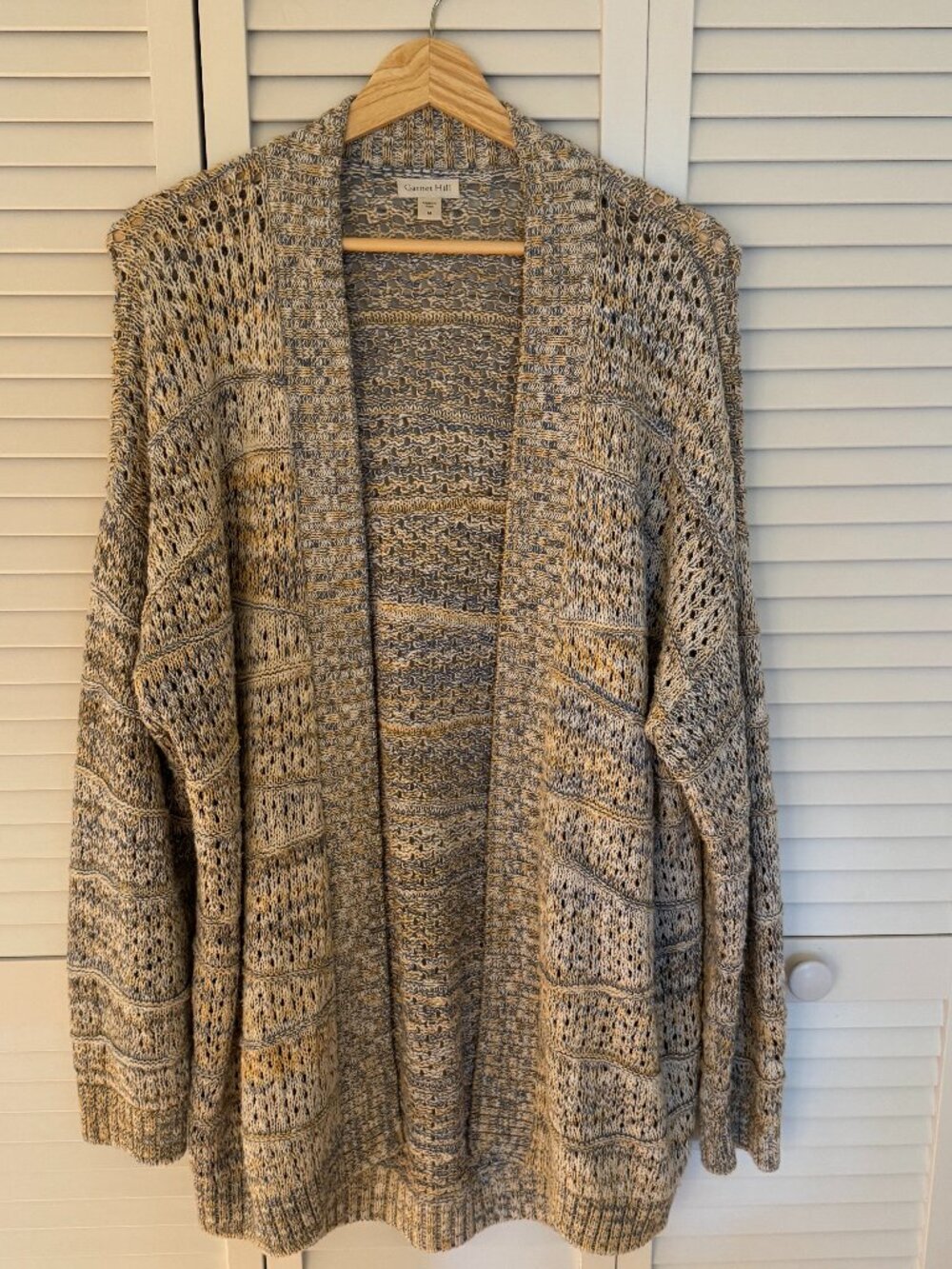 Garnet Hill - Florence Organic-Cotton Open-Front Cardigan (M)